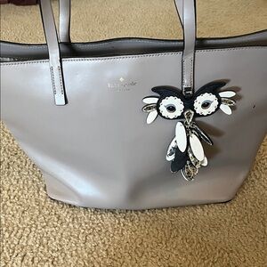 Kate Spade Taupe Tote with Owl Accent